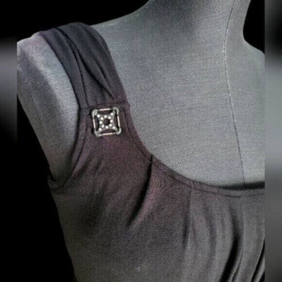 Y2K VEX Black Cotton Sleeveless Dress - Picture 5 of 7